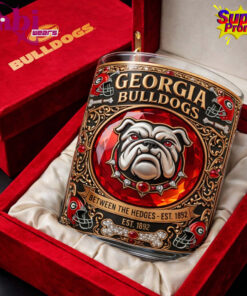 Georgia Bulldogs Between The Hedges Whiskey Glass