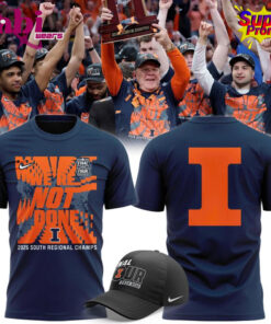 Illinois Fighting Illini Basketball Final Four Regional Champions On-Court Shirt Illinois Fighting Illini Basketball Final Four Regional Champions On-Court Shirt