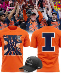 Illinois Fighting Illini Basketball Final Four Regional Champions On-Court Shirt