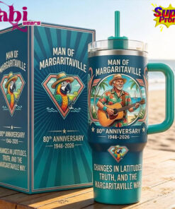 Jimmy Buffett 80th Anniversary Tumbler