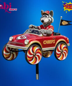 Kansas City Chiefs Wolf Mascot Wind Spinner