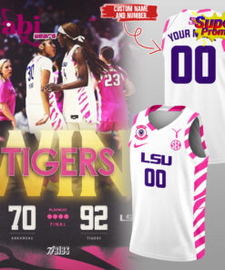 LSU Tigers Play 4 Kay Custom Basketball Jersey