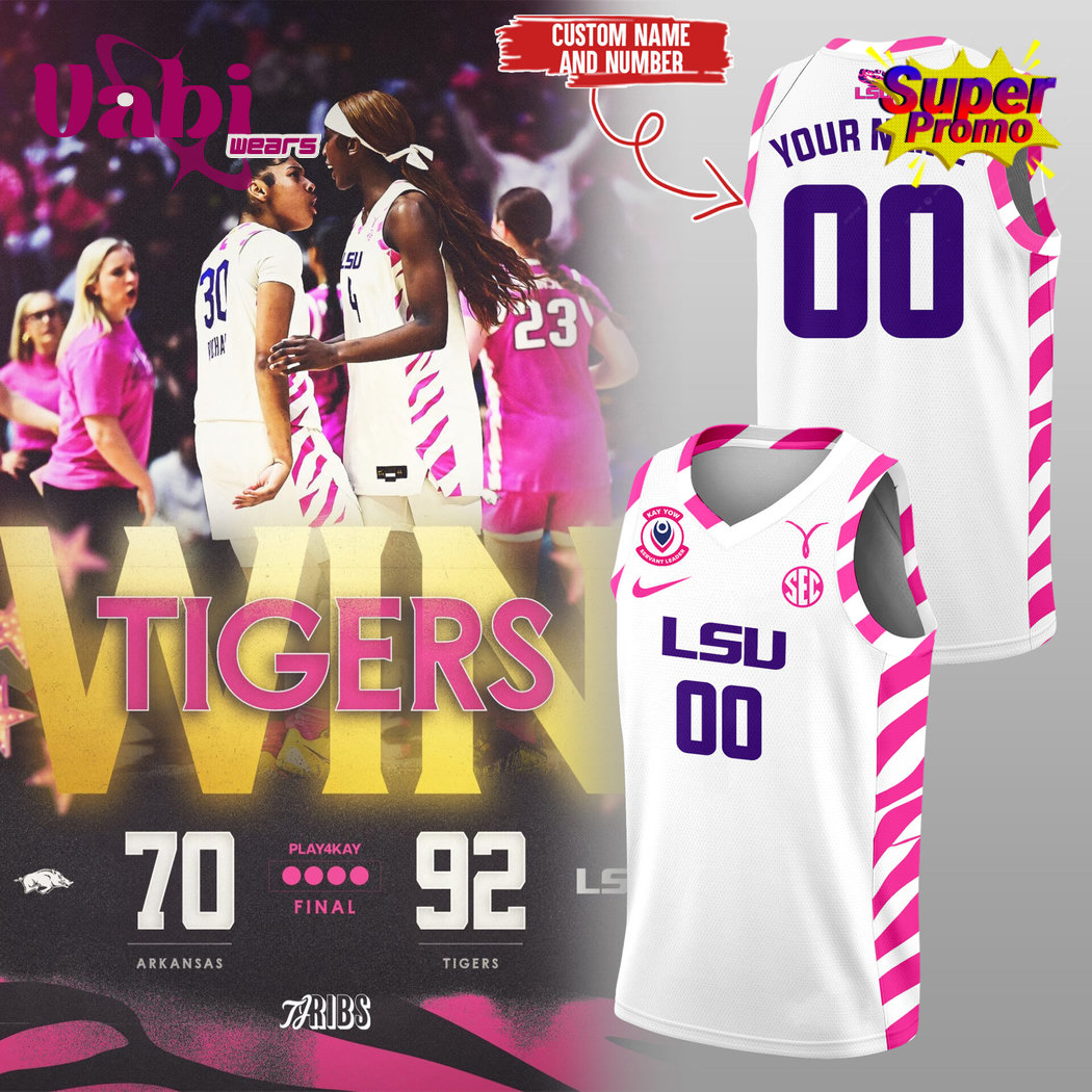 LSU Tigers Play 4 Kay Custom Basketball Jersey LSU Tigers Play 4 Kay Custom Basketball Jersey