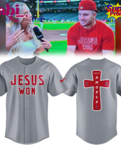 Los Angeles Angels Jesus Won Baseball Jersey