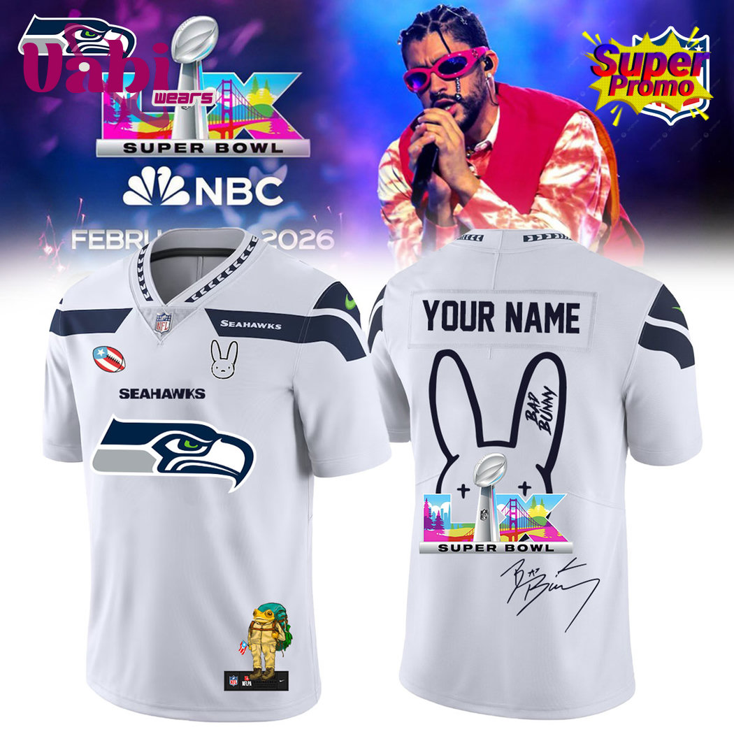Seattle Seahawks x Bad Bunny Super Bowl Special Football Jersey Seattle Seahawks x Bad Bunny Super Bowl Special Football Jersey