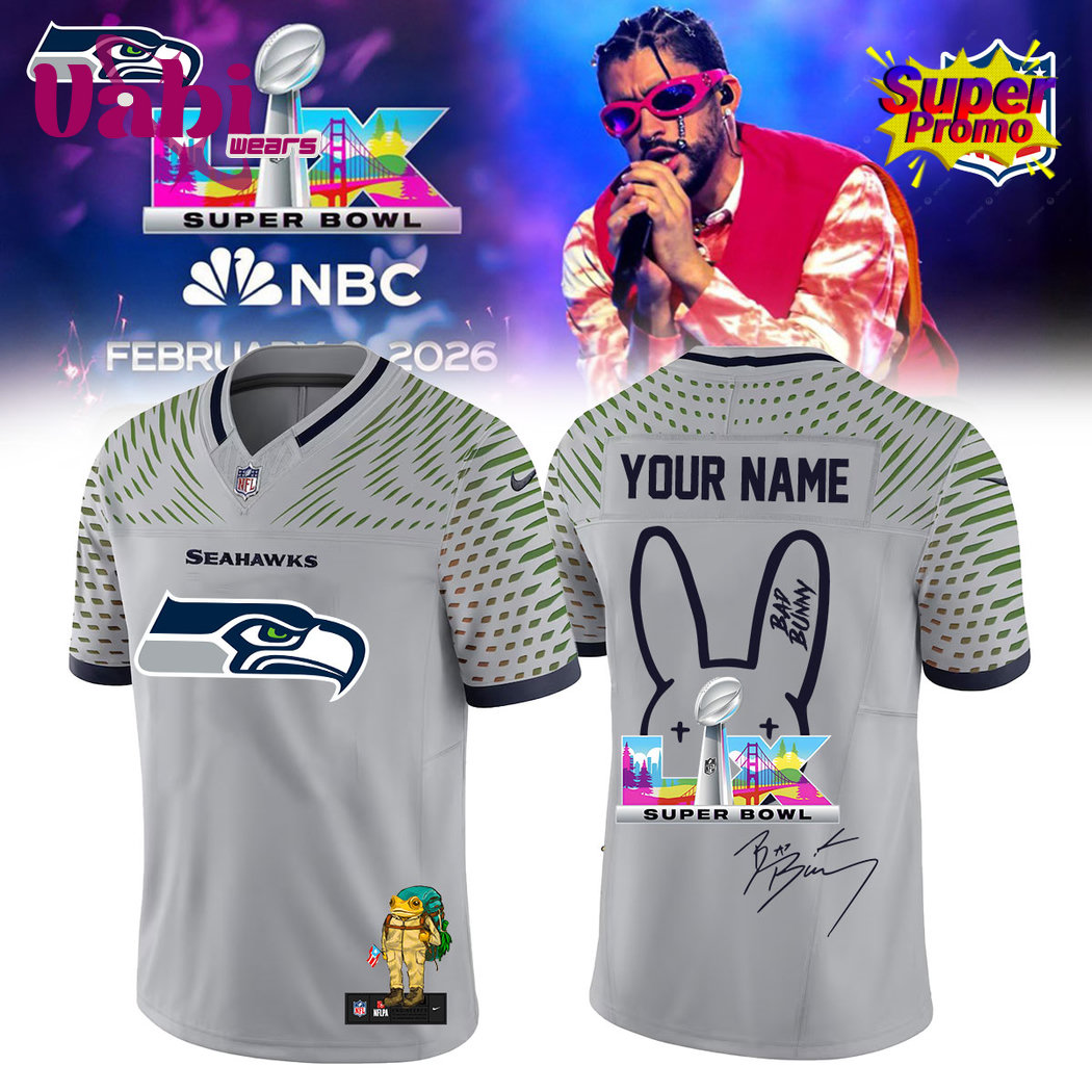 Seattle Seahawks x Bad Bunny Super Bowl Special Football Jersey Seattle Seahawks x Bad Bunny Super Bowl Special Football Jersey