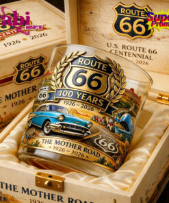 U.S. Route 66 Centennial Commemorative Whiskey Glass