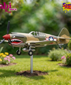 WWII Shark Mouth Fighter Garden Wind Spinner 4.jpg