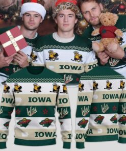 Iowa Wild Tastefully Tacky Holiday Ugly Christmas Sweater