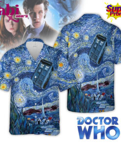 Doctor Who x Starry Night Graphic Hawaiian Shirt