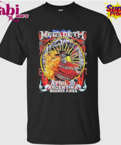 Megadeth Argentina 2026 Merch Tee At Buenos Aires On April 30 2026 Artwork By Blurryoso Cowboy T-Shirt