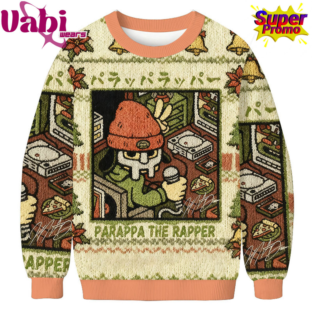 PaRappa the Rapper MF DOOM Christmas Ugly Sweater PaRappa the Rapper MF DOOM Christmas Ugly Sweater