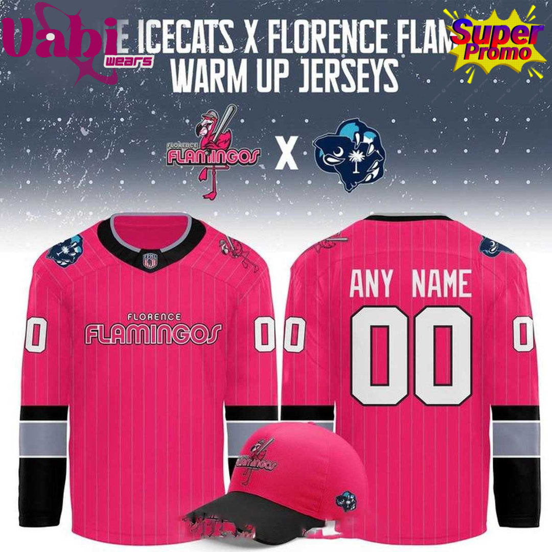 Pee Dee IceCats Florence Flamingos Warm Up 2026 Hockey Jersey Pee Dee IceCats Florence Flamingos Warm Up 2026 Hockey Jersey