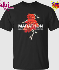 Ryan Clark Wearing Marathon Los Angeles Worldwide T-Shirt