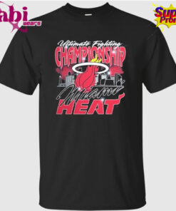 UFC X Miami Heat Exclusive Event Merch UFC 327 At Kaseya Center T Shirt 1.jpg