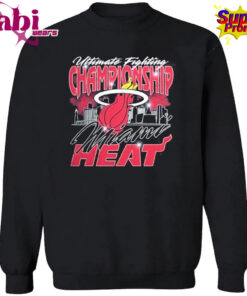 UFC X Miami Heat Exclusive Event Merch UFC 327 At Kaseya Center T Shirt 3.jpg