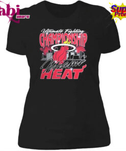 UFC X Miami Heat Exclusive Event Merch UFC 327 At Kaseya Center T Shirt 4.jpg
