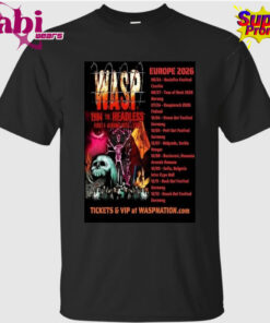 WASP Band Europe 2026 Tour Poster T-Shirt