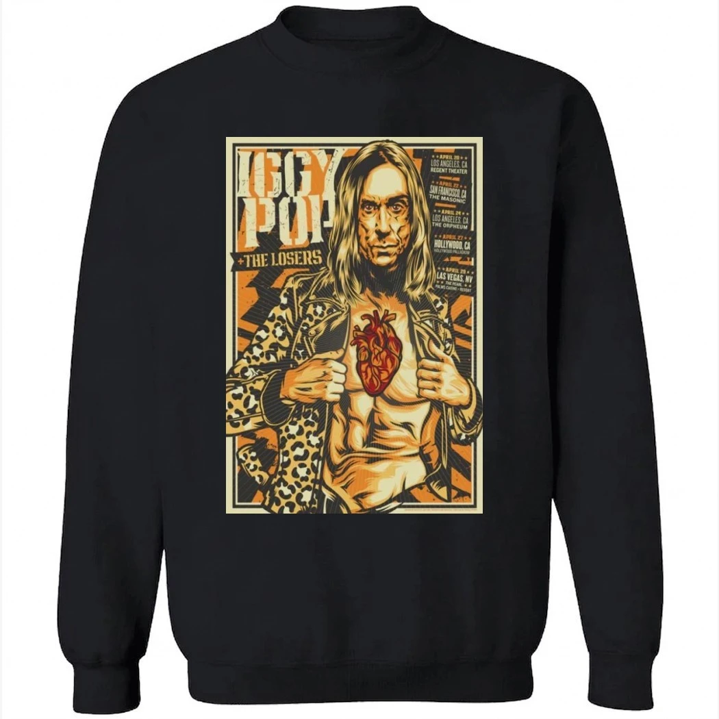 Iggy Pop Band Live Tour April 2026 Poster Shirt Iggy Pop Band Live Tour April 2026 Poster Shirt