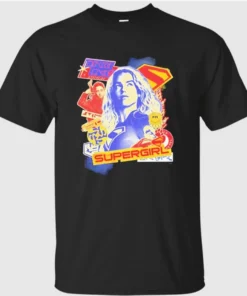 Kara Zor-El Supergirl 2026 Movie Sticker Bomb Shirt Kara Zor-El Supergirl 2026 Movie Sticker Bomb Shirt