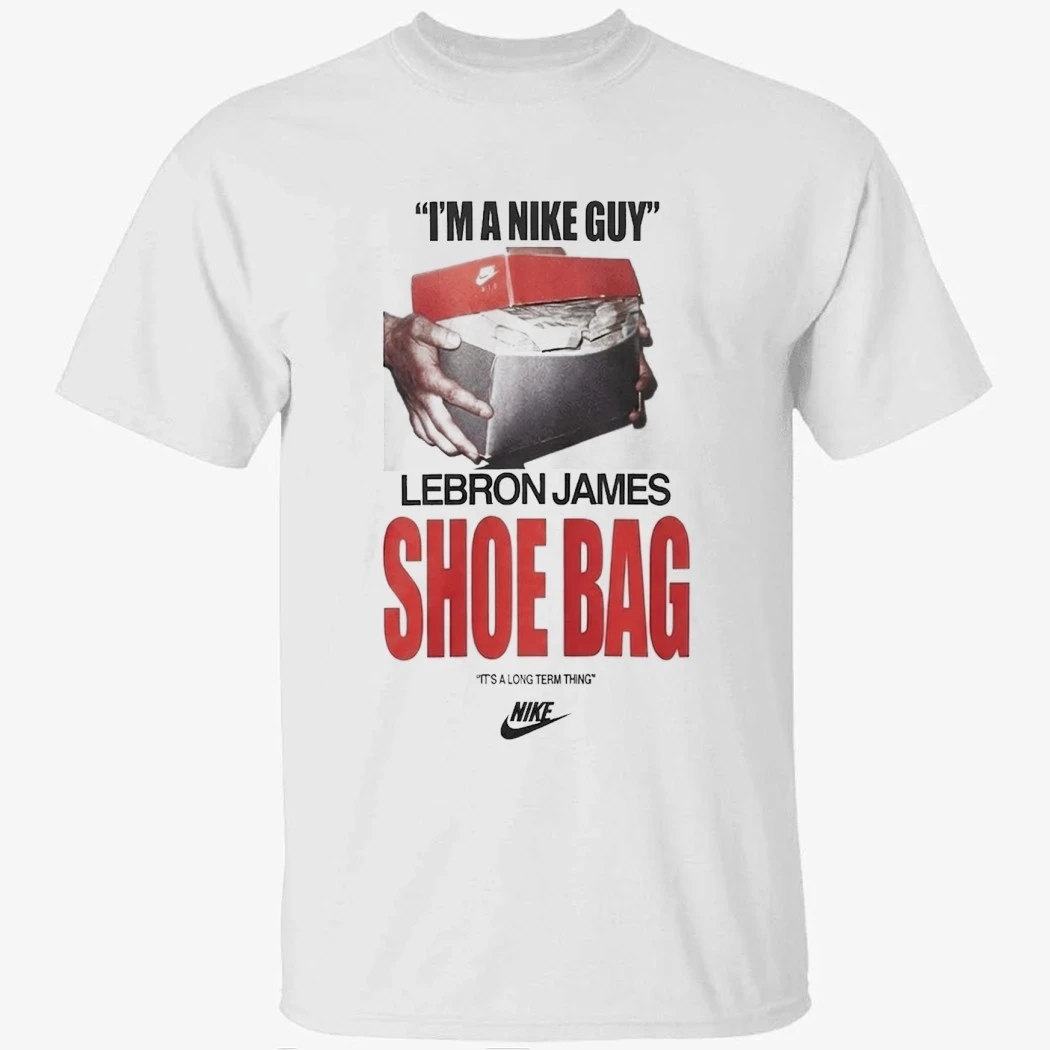 Lebron James Shoe Bag Shirt Rubber Band And A Shoebox Photo Shirt Lebron James Shoe Bag Shirt Rubber Band And A Shoebox Photo Shirt