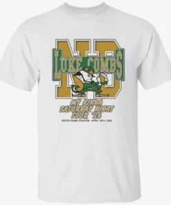 Luke Combs South Bend Indiana 2026 Tour Merch Tee At Notre Dame Stadium April 18 2026 Notre Dame Fighting Irish Big Logo T-Shirt