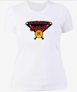 Nebraska Softball Crossed Bats Shirt 3 Nebraska Softball Crossed Bats Womenshirt.webp