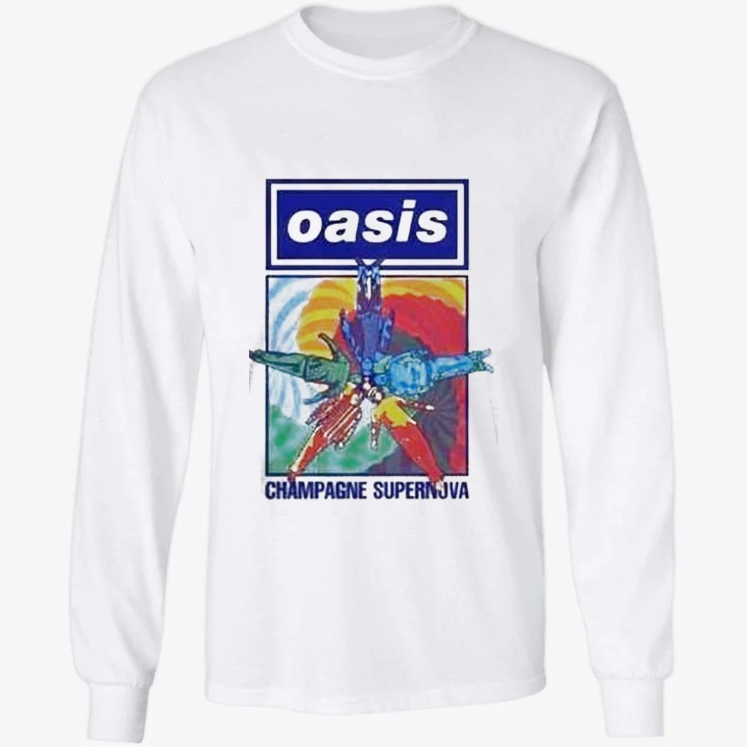 Oasis Champagne Supernova Band Floor Lay Shirt Oasis Champagne Supernova Band Floor Lay Shirt