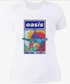 Oasis Champagne Supernova Band Floor Lay Shirt 3 Oasis Champagne Supernova Band Floor Lay Womenshirt.webp