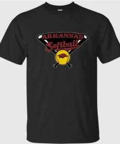 Arkansas Softball Crossed Bats Shirt