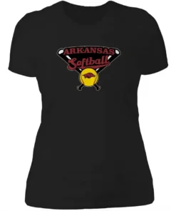Arkansas Softball Crossed Bats Shirt 3 Official Arkansas Softball Crossed Bats Womensshirt.webp