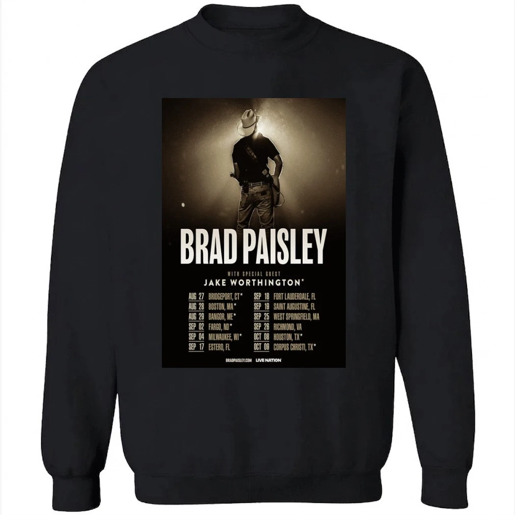 Brad Paisley World Tour 2026 Poster Shirt Brad Paisley World Tour 2026 Poster Shirt