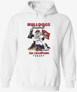 Georgia Bulldogs 2026 NCAA Sec Champions White Mascot Shirt