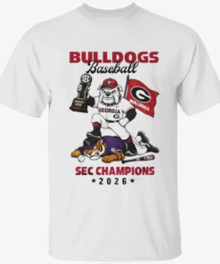 Georgia Bulldogs 2026 NCAA Sec Champions White Mascot Shirt