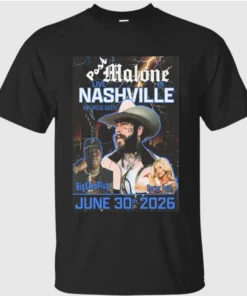 Post Malone June 30 2026 Nissan Stadium Nashville Show Poster Shirt