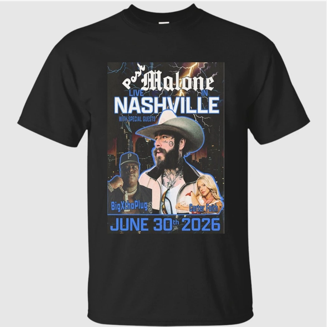 Post Malone June 30 2026 Nissan Stadium Nashville Show Poster Shirt Post Malone June 30 2026 Nissan Stadium Nashville Show Poster Shirt