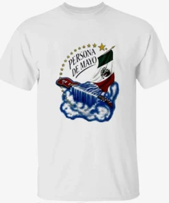 Persona de Mayo Mexican flag Guitar Waterfall Stars Shirt