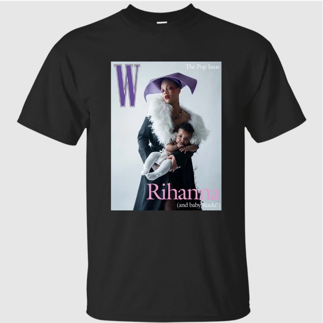 Rihanna And Her Daughter Rocki On The Cover Of W Magazine Poster Shirt Rihanna And Her Daughter Rocki On The Cover Of W Magazine Poster Shirt