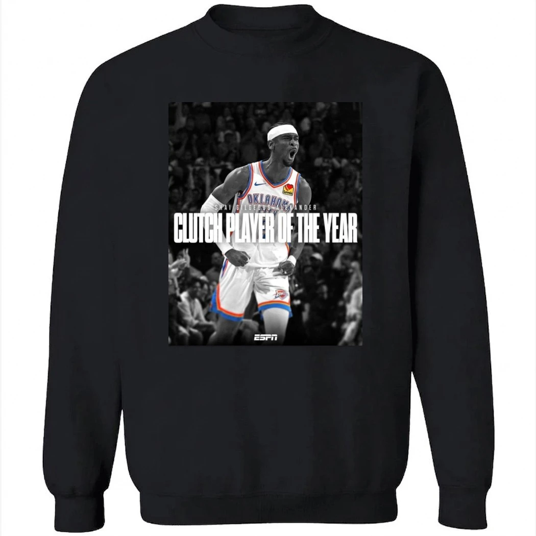 Shai Gilgeous Alexander SGA Clutch Player Of The Year 2026 Shirt Shai Gilgeous Alexander SGA Clutch Player Of The Year 2026 Shirt