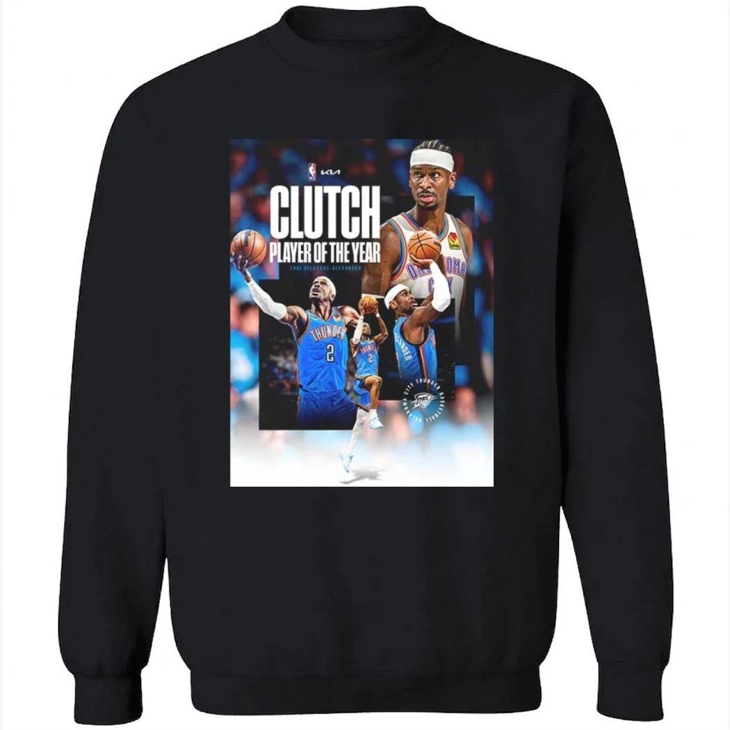 Shai Gilgeous Alexander SGA Clutch Player Of The Year 2026 NBA Season Shirt Shai Gilgeous Alexander SGA Clutch Player Of The Year 2026 NBA Season Shirt