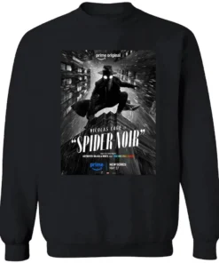 Spider Noir Starring Nicolas Cage New Series Poster Authentic Black And White Version Longsleve.webp