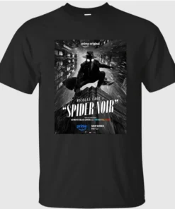 Spider-Noir Starring Nicolas Cage New Series Poster Authentic Black And White Version Shirt