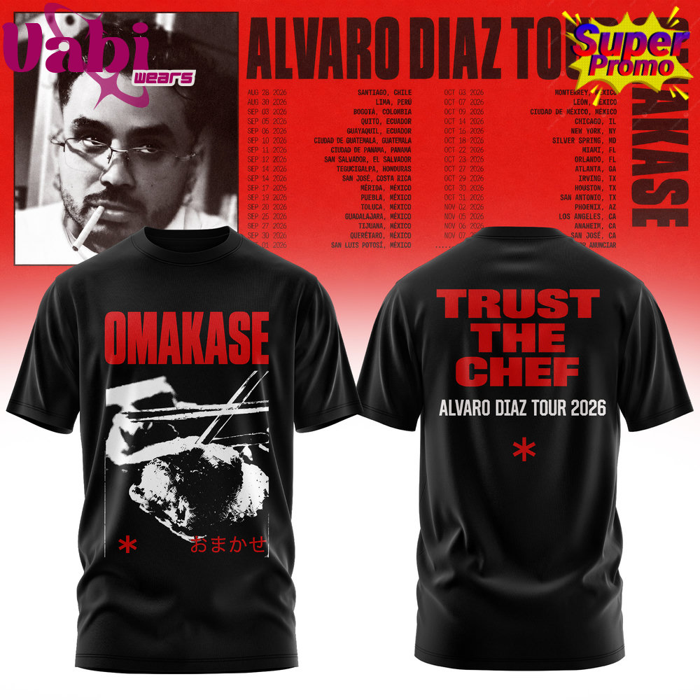 Álvaro Díaz Omakase 2026 Tour T-Shirt Special Edition Álvaro Díaz Omakase 2026 Tour T-Shirt Special Edition