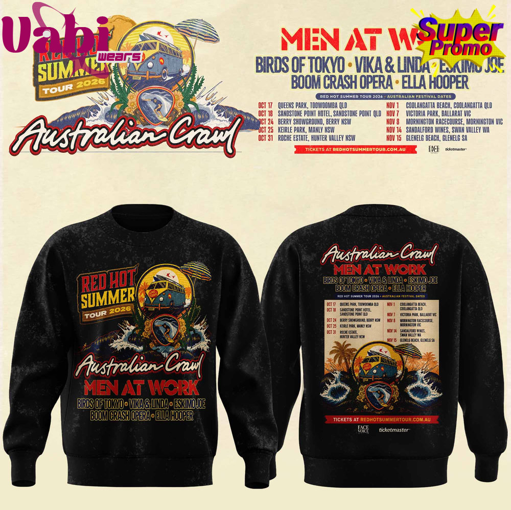 Australian Crawl – Red Hot Summer Tour 2026 Sweater Australian Crawl – Red Hot Summer Tour 2026 Sweater