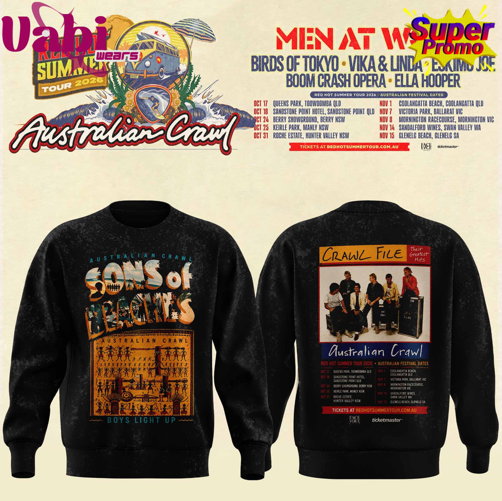 Australian Crawl – Red Hot Summer Tour 2026 Sweater Australian Crawl – Red Hot Summer Tour 2026 Sweater