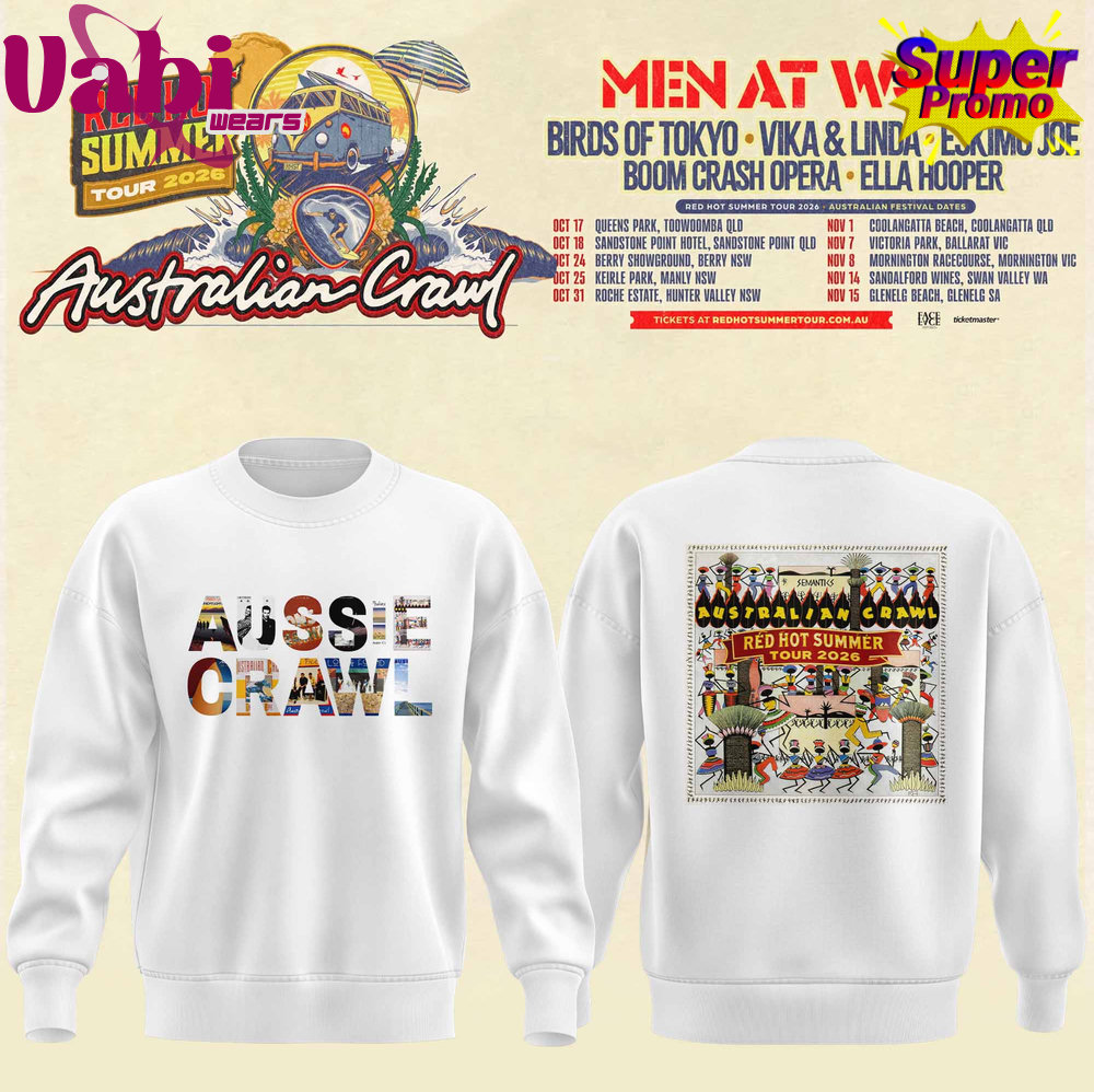 Australian Crawl – Red Hot Summer Tour 2026 Sweater Australian Crawl – Red Hot Summer Tour 2026 Sweater