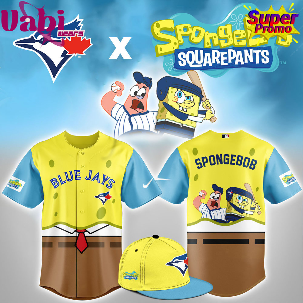 Blue Jays X Spongbob Squarepants Night Baseball Jersey Blue Jays X Spongbob Squarepants Night Baseball Jersey