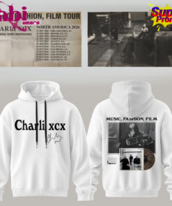 Charli XCX Music, Fashion, Film Tour 2026 Hoodie White Edition