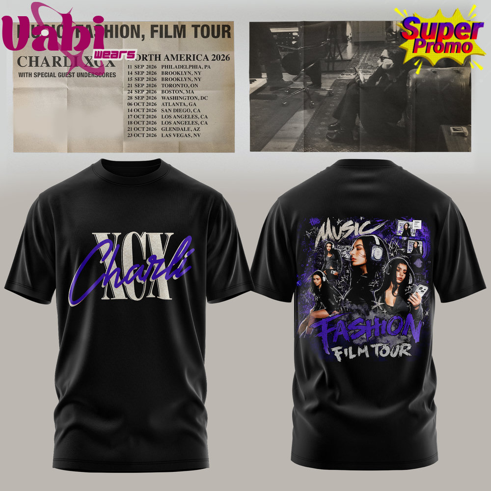 Charli XCX Music, Fashion, Film Tour Tee 2026 Edition Charli XCX Music, Fashion, Film Tour Tee 2026 Edition