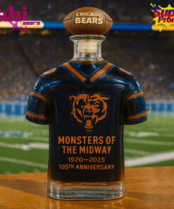 Chicago Bears 105th Anniversary Jersey Design “Monster of The Midway” Whiskey Bottle